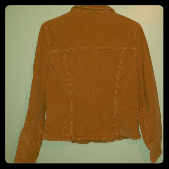 Tan Corduroy Snap Front Jacket - Picture 3 of 4